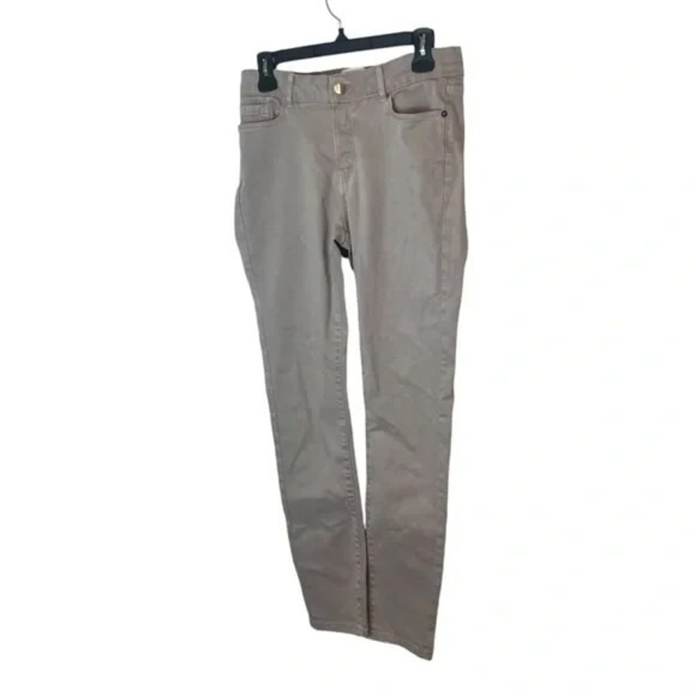 Ellen Tracy Denim Refined Tan Mid Rise Skinny Jeans Size 10 New